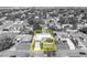 Property highlighted in an aerial view of the neighborhood at 4437 Elaine Pl, Orlando, FL 32812
