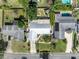 Aerial view showing home's location, yard, and neighborhood at 4437 Elaine Pl, Orlando, FL 32812