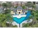 Community pool with shade structures and lounge chairs at 558 S Terrace Spring Dr, Orlando, FL 32828