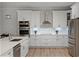 Modern kitchen with stainless steel appliances and white shaker cabinets at 678 Cascading Creek Ln, Winter Garden, FL 34787