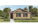 One-story home with neutral siding, landscaping, and a walkway at 1672 Hummingbird Rd, Winter Haven, FL 33884