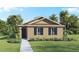 One-story home with brown siding, a light brown roof, and landscaping at 1680 Hummingbird Rd, Winter Haven, FL 33884