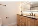Bathroom with a modern vanity and walk in shower at 2932 Carriage Dr, Daytona Beach, FL 32119