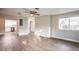 Bright living room featuring hardwood floors and an open floor plan at 308 Wade Ave, Deland, FL 32724