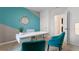 Home office with teal and gray accent walls and modern desk at 316 Corso Loop, Winter Haven, FL 33884