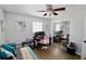 Bedroom with twin daybed, workspace, and mirrored closet at 326 Benton St, Orlando, FL 32839