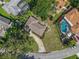 An aerial shot displays an attractive home with landscaped yard, near neighboring properties at 4914 Gran Lac Ave, Belle Isle, FL 32812
