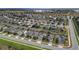 Scenic aerial shot of a well-planned neighborhood with neatly arranged houses and green spaces at 1416 Cabot Dr, Clermont, FL 34711
