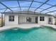 Inviting pool area with a covered patio and a screened enclosure at 1878 Algonquin Ave, Deltona, FL 32725