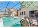 Screened-in pool with patio furniture at 4732 Vero Beach Pl, Kissimmee, FL 34746