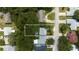 Bird's-eye view showcasing the home's private lot and neighborhood setting at 801 E 8Th Ave, New Smyrna Beach, FL 32169