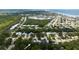 Wide aerial view showcasing the property and coastline at 801 E 8Th Ave, New Smyrna Beach, FL 32169