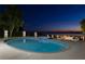 Luxury pool with spa and lake view at sunset at 8010 Firenze Blvd, Orlando, FL 32836
