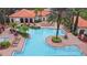 Relaxing pool area with surrounding patio at 8010 Tuscany Way # 5302, Davenport, FL 33896