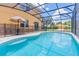 Inviting screened pool with patio furniture at 2501 Dharma Cir, Kissimmee, FL 34746