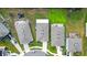 Several houses with backyards, showing rooflines and lot sizes at 3627 Crimson Clover Dr, Mount Dora, FL 32757