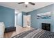 Serene bedroom with a queen bed and access to a bathroom at 3627 Crimson Clover Dr, Mount Dora, FL 32757
