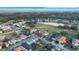 Aerial view showing a neighborhood with houses near a golf course at 7400 Soiree Way, Reunion, FL 34747