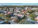 Aerial view of house with pool and screened enclosure, in a neighborhood at 7400 Soiree Way, Reunion, FL 34747
