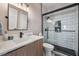 Modern bathroom with subway tile shower and sleek vanity at 7400 Soiree Way, Reunion, FL 34747