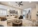 Spacious living room with comfortable seating, large windows, and open floor plan at 7400 Soiree Way, Reunion, FL 34747