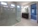 Modern bathroom with a large shower and vanity at 223 Cherokee Hill, Deland, FL 32724