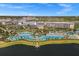 Resort-style pool and community aerial view at 2907 Castaway Ln, Kissimmee, FL 34747