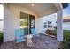 Private backyard patio with seating area at 3439 Feathergrass Ct, Harmony, FL 34773