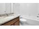 Bathroom with shower/tub combo, granite vanity and toilet at 3482 Forster Ave, Leesburg, FL 34748