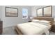 Serene bedroom with a low platform bed and neutral decor at 9847 Laurel Berry Dr, Orlando, FL 32827