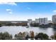 Stunning aerial view of the lake and cityscape at 150 E Robinson St # 1011, Orlando, FL 32801