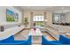 Bright living area featuring a sectional sofa, pool view, and modern decor at 1721 Kona Ln, Davenport, FL 33897