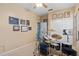 Bedroom with drum set and framed military memorabilia at 19106 Sheldon St, Orlando, FL 32833