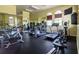 Well-equipped fitness center with modern cardio machines, weights, and mirrors for a complete workout at 351 Lazio Cir, Debary, FL 32713