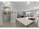 Modern kitchen with a large island and stainless steel appliances at 351 Lazio Cir, Debary, FL 32713