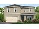 Two-story house with a neutral color scheme and a two-car garage at 5080 Tana Ter, St Cloud, FL 34772