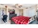 Bright bedroom with a comfortable bed, a TV and a desk at 675 Overspin Dr, Winter Park, FL 32789