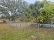 Backyard view of the property, showing a chain link fence and pool at 770 Mink Ct, Poinciana, FL 34759