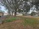 Large backyard with mature trees and chain link fence at 770 Mink Ct, Poinciana, FL 34759