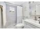 Modern bathroom with a walk-in shower and updated vanity at 805 Wingo St, Orlando, FL 32803