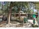 Charming exterior view of a stone home, complete with a covered porch and verdant greenery at 221 Se 125Th Terrace Rd, Silver Springs, FL 34488