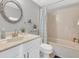 Clean bathroom with tub shower combo, vanity, and updated fixtures at 570 Orange Dr # 54, Altamonte Springs, FL 32701