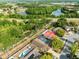 Aerial view showing home, pool, and desirable location near lake at 719 Dawson Ave, Orlando, FL 32825