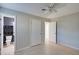 Bedroom with access to bathroom and ceiling fan at 1246 Margina Ave, Daytona Beach, FL 32114