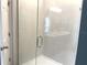 Clean shower with glass enclosure and neutral tile at 3653 Yarian Dr, Haines City, FL 33844