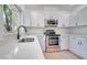 Modern kitchen with stainless steel appliances and white cabinetry at 5019 Nassau Cir # 5, Orlando, FL 32808