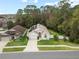 Single-story house with a yard and trees; solar panels on roof at 562 Eagle Pointe S, Kissimmee, FL 34746