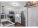 Modern white kitchen with stainless steel appliances at 206 E South St # 6031, Orlando, FL 32801