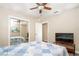 Bedroom with mirrored closet and TV setup at 2855 Cady Way, Winter Park, FL 32792