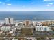 Aerial view of beachfront properties and a vacant lot at 3799 S Atlantic Ave # 602, Daytona Beach, FL 32118